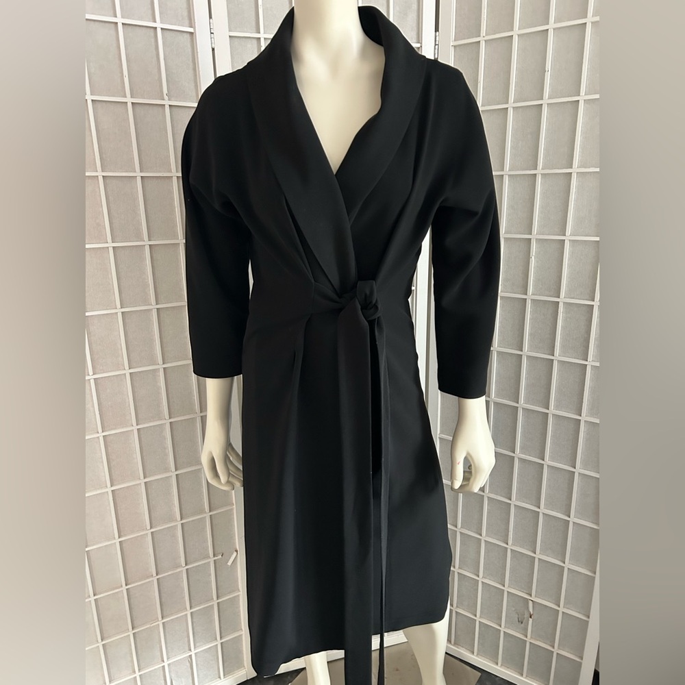 Max Mara Classic Black Wrap Dress